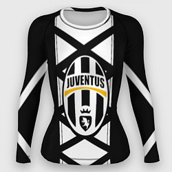 Женский рашгард Ювентус геометрия полосы линии