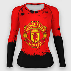 Женский рашгард Манчестер Юнайтед краски брызги