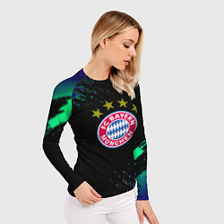 Рашгард женский Бавария Мюнхен краски текстура, цвет: 3D-принт — фото 2