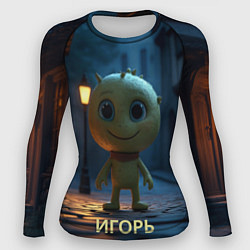 Рашгард женский Мем игорь, цвет: 3D-принт