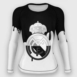 Женский рашгард Реал Мадрид жидкие краски текстура