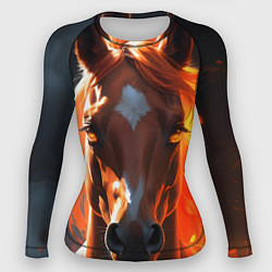 Рашгард женский Завораживающая огненная лошадь, цвет: 3D-принт