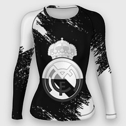 Женский рашгард Реал Мадрид черно белые краски