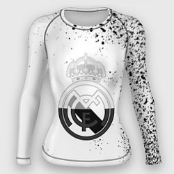 Женский рашгард Реал Мадрид черно белые краски
