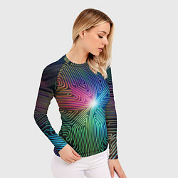 Рашгард женский Линейная графика, цвет: 3D-принт — фото 2