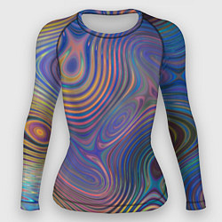 Рашгард женский Абстрактная рябь, цвет: 3D-принт
