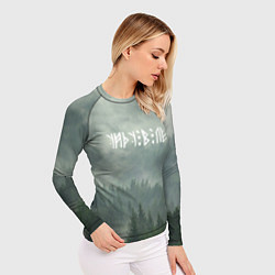 Рашгард женский Уйду в леса, цвет: 3D-принт — фото 2