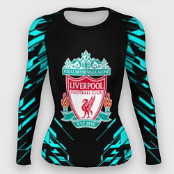 Женский рашгард Ливерпуль неон геометрия