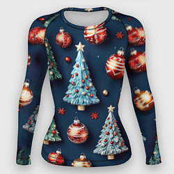 Рашгард женский Новгодний паттерн, цвет: 3D-принт