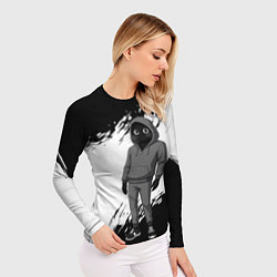 Рашгард женский Окак - кот мем, цвет: 3D-принт — фото 2