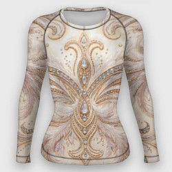 Женский рашгард Перламутровый орнамент с перьями