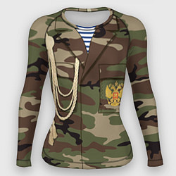 Рашгард женский Униформа дембеля, цвет: 3D-принт