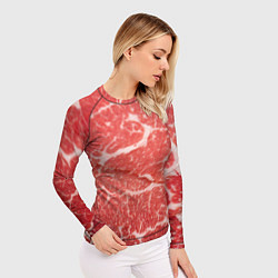 Рашгард женский Кусок мяса, цвет: 3D-принт — фото 2