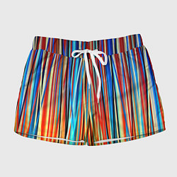 Шорты женские Colored stripes, цвет: 3D-принт