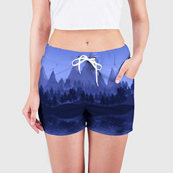 Шорты женские Firewatch Mountains, цвет: 3D-принт — фото 2