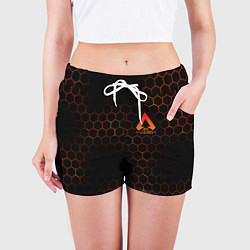 Шорты женские Apex Legends: Orange Carbon, цвет: 3D-принт — фото 2