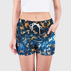Шорты женские Космические коты, цвет: 3D-принт — фото 2