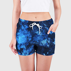 Шорты женские Blue Abstraction, цвет: 3D-принт — фото 2