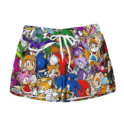 Шорты женские Sonic, цвет: 3D-принт