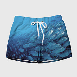 Шорты женские Морские рыбы, цвет: 3D-принт