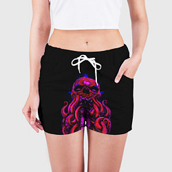 Шорты женские Череп Осьминог Octopus Skull, цвет: 3D-принт — фото 2