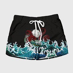 Женские шорты Корабль на Волнах Кракен