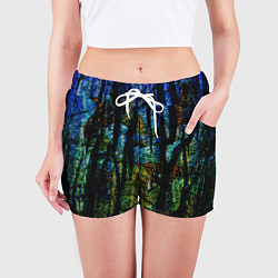 Шорты женские Разноцветная гора, цвет: 3D-принт — фото 2