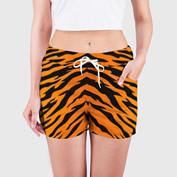 Шорты женские Шкура тигра, цвет: 3D-принт — фото 2