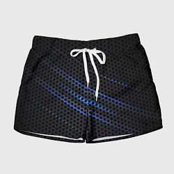 Шорты женские СТАЛЬНАЯ СЕТКА НЕОН STEEL MESH NEON, цвет: 3D-принт
