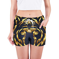 Шорты женские Золотой символ года Тигр, цвет: 3D-принт — фото 2