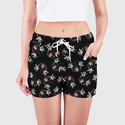 Шорты женские КОРОЛЬ И ШУТ ЛОГО ПАТТЕРН, цвет: 3D-принт — фото 2