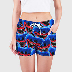 Шорты женские УЖАСНОЕ ЛИЦО ХАГГИ ВАГГИ, цвет: 3D-принт — фото 2