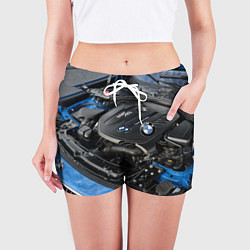Шорты женские BMW Engine Twin Power Turbo, цвет: 3D-принт — фото 2