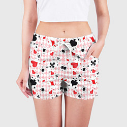 Шорты женские Карты масти, цвет: 3D-принт — фото 2