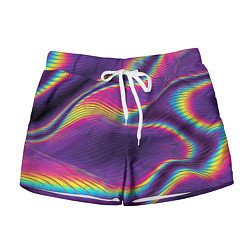 Шорты женские Neon fashion pattern Wave, цвет: 3D-принт