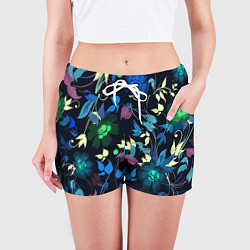 Шорты женские Color summer night Floral pattern, цвет: 3D-принт — фото 2
