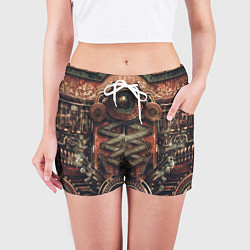 Шорты женские Mechanical device in Steampunk Retro style, цвет: 3D-принт — фото 2