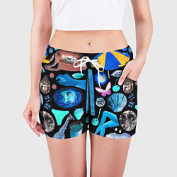 Шорты женские Underground pattern Fashion 2099, цвет: 3D-принт — фото 2