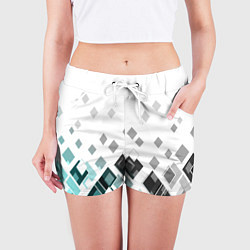 Шорты женские Geometric pattern Геометрический узор ромбы, цвет: 3D-принт — фото 2