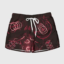 Шорты женские Неоновые тусклые фонари, цвет: 3D-принт