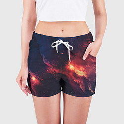 Шорты женские Красивая космическая туманность, цвет: 3D-принт — фото 2