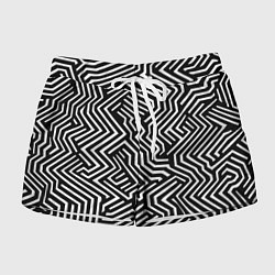 Шорты женские Гипнотические узоры, цвет: 3D-принт