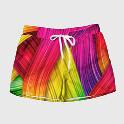 Шорты женские Multicolored ribbons, цвет: 3D-принт