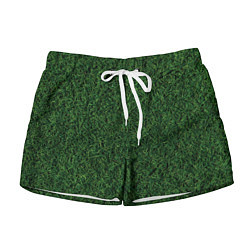 Женские шорты Зеленая камуфляжная трава