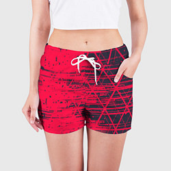Шорты женские Black & Red, цвет: 3D-принт — фото 2
