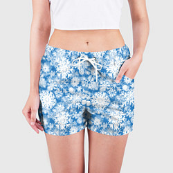 Шорты женские Снежок, цвет: 3D-принт — фото 2