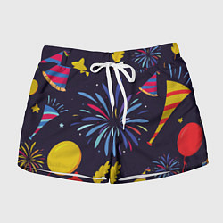 Женские шорты Новогодний фейерверк