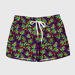 Шорты женские Радостная окружность, цвет: 3D-принт