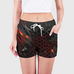 Шорты женские Объемные плитки, цвет: 3D-принт — фото 2