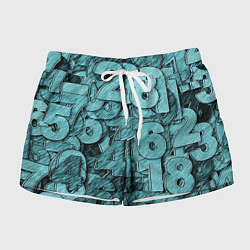 Шорты женские Числа, цвет: 3D-принт